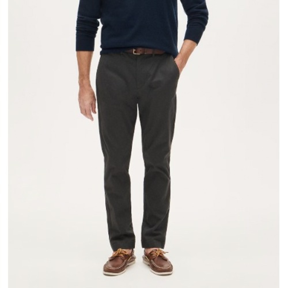 J.Crew Mens Athletic Fit Chino Pants Dark Gray Stretch Cotton W32 L34
